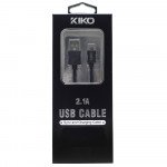 Wholesale Micro 2A USB V8V9 Heavy Duty Cable 6 ft with Package (Black)